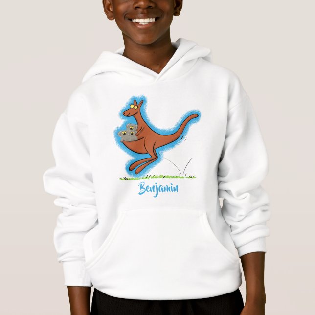 Cute kangaroo and koalas cartoon illustration (Front)