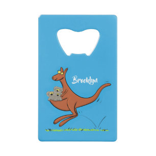 Cute kangaroo and koalas cartoon illustration