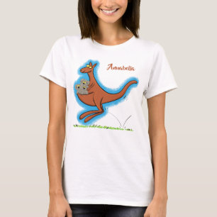 Cute kangaroo and koalas cartoon illustration T-Shirt