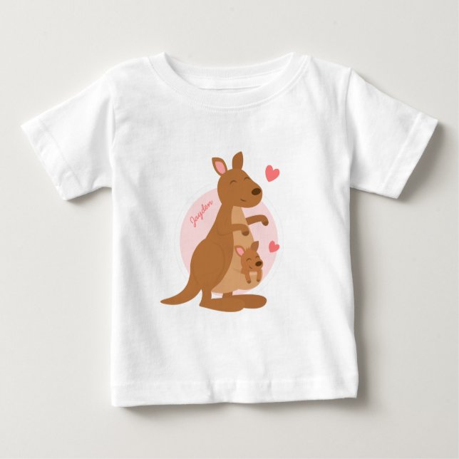Cute Kangaroo Baby Joey Baby T-Shirt (Front)