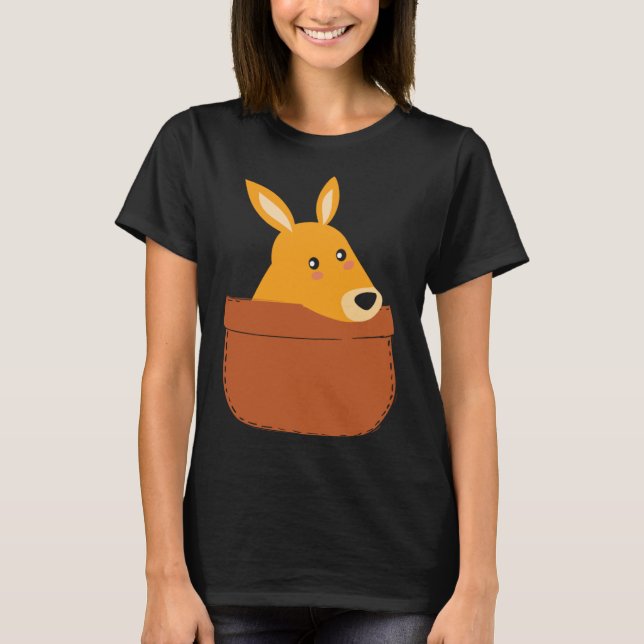 Cute Kangaroo Bag I Kangaroos Animal Friend Marsup T-Shirt (Front)