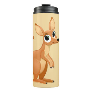 Cute Kangaroo custom name & text tumbler
