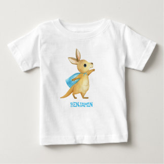 Cute Kangaroo - Customised Baby Name Top Tshirt