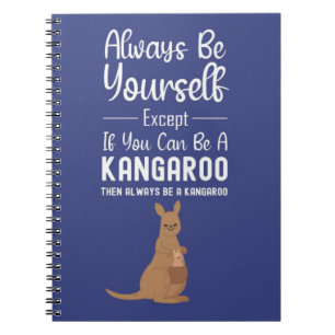 Cute Kangaroo Gifts Funny Humor Animal Humorous Notebook