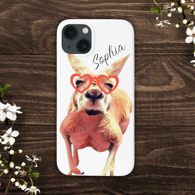 Cute Kangaroo Girls Funny Animal  Case-Mate iPhone Case (Creator Uploaded)