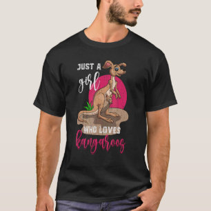 Cute Kangaroo Girls Women Australian Animal Kanga T-Shirt