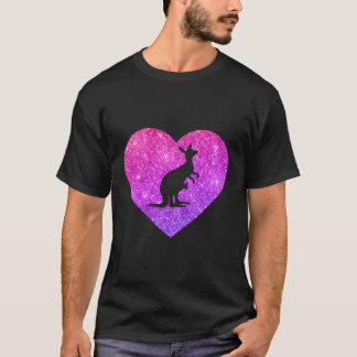 Cute Kangaroo Heart Gift For Girls Teens And Women T-Shirt
