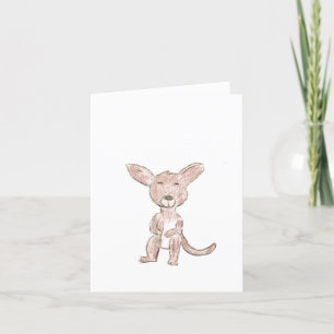 Cute kangaroo  thank you card