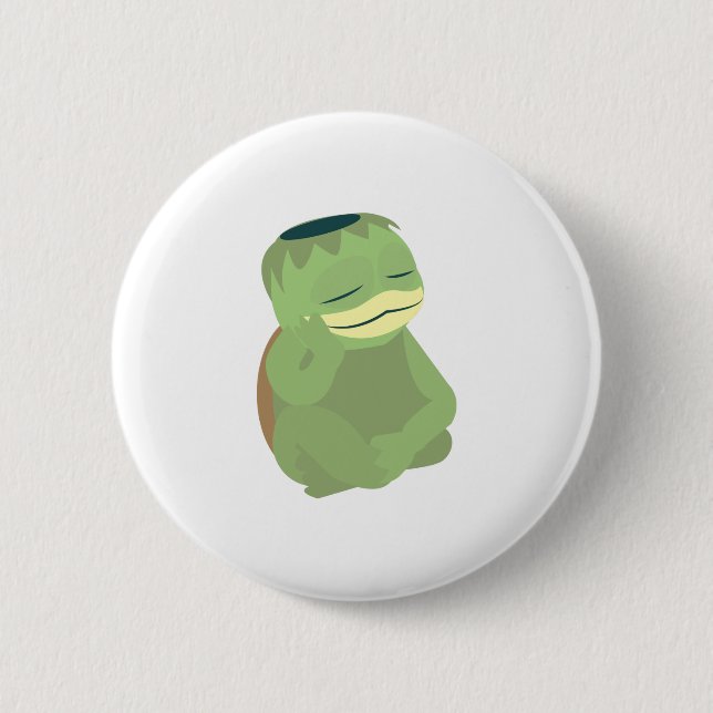 Cute Kappa 6 Cm Round Badge (Front)