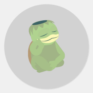 Cute Kappa Classic Round Sticker