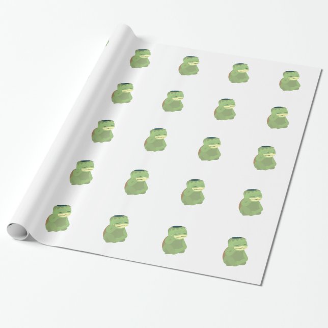 Cute Kappa Wrapping Paper (Unrolled)