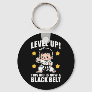 Cute Karate Black Belt Achievement Boys Kids  Key Ring
