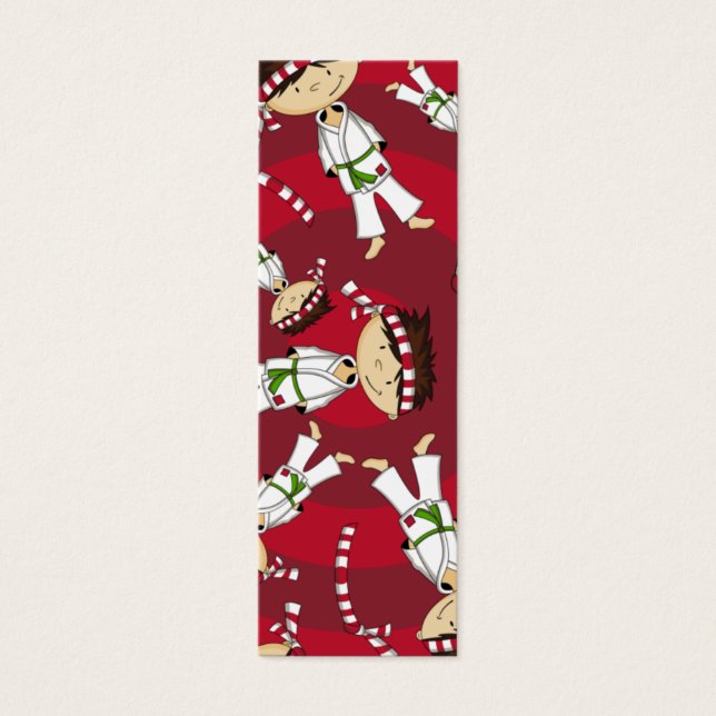Cute Karate Boy Bookmark (Front)