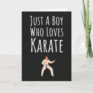 Cute Karate Cards For Baby Boys Kids Player Sports