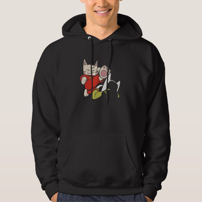 Cute Karate Cats Hoodie (Front)