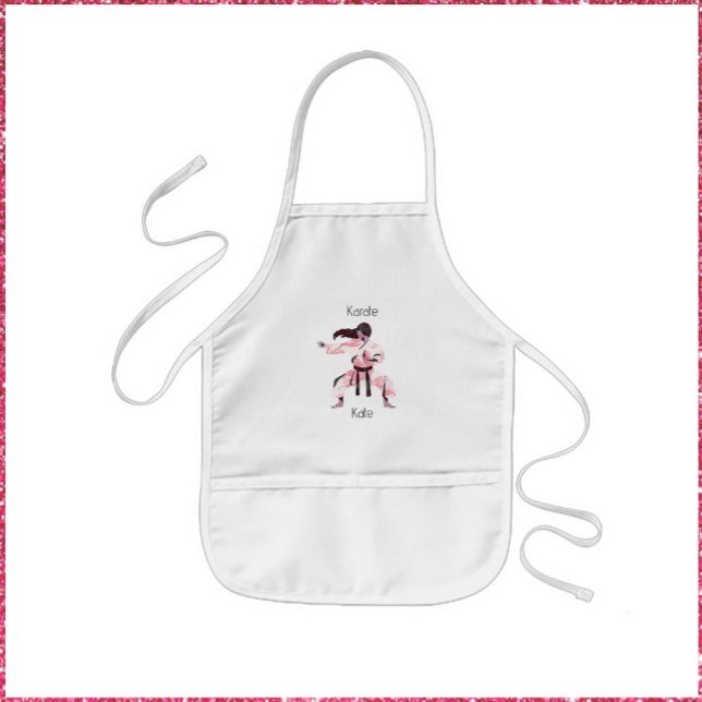 Cute Karate Girl Martial Arts  Kids Apron (Creator Uploaded)