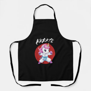 Cute Karate Kid Unicorn Long Sleeve T-Shirt Apron