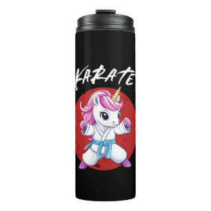 Cute Karate Kid Unicorn Long Sleeve T-Shirt Thermal Tumbler