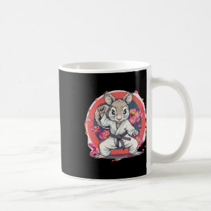 Cute Karate Squirrel Lotus Flower Mma Kickboxing K Coffee Mug