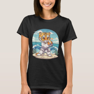 Cute Karate Tiger Kickboxing Taekwondo Jiu-Jitsu T-Shirt