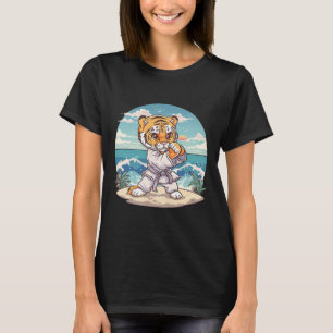 Cute Karate Tiger Kickboxing Taekwondo Jiu-jitsu T T-Shirt