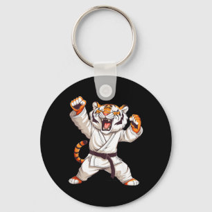 Cute Karate Tiger Taekwondo Jiu-Jitsu Tiger Lover Key Ring