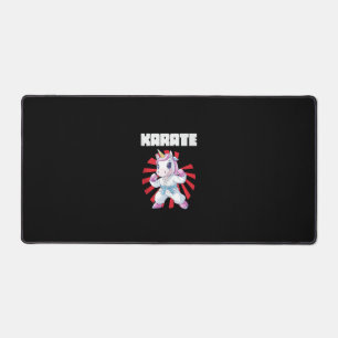 Cute Karate Unicorn Karate Japanese Martial Arts T Desk Mat