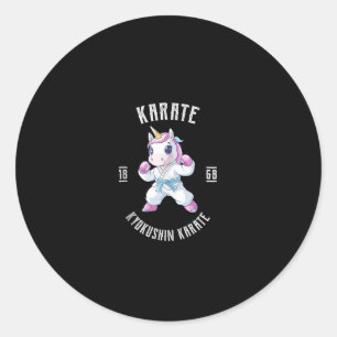 Cute Karate Unicorn Martial Arts - Karate Unicorn Classic Round Sticker