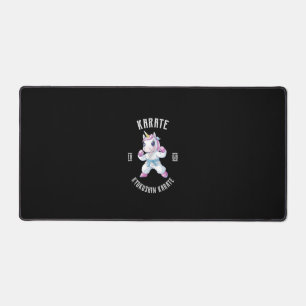 Cute Karate Unicorn Martial Arts - Karate Unicorn Desk Mat