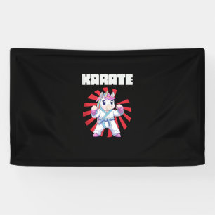Cute Karate Unicorn - MMA Karate Japanese Martial Banner