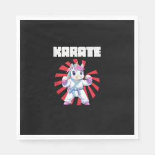 Cute Karate Unicorn - MMA Karate Japanese Martial Napkin