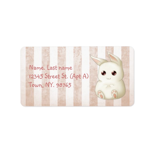 Cute Kawai Bunny Rabbit Label (Front)
