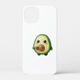 Cute Kawaii 3D Avocado Sticker iPhone 12 Mini Case