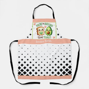 Cute Kawaii Alvacado and Toast Apron