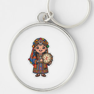 Cute Kawaii Amazigh Berber Wom Key Ring