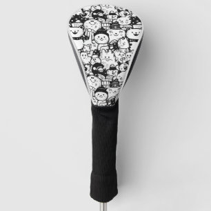 Cute Kawaii Animal Doodle Pattern (2) Golf Head Cover