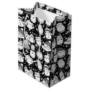 Cute Kawaii Animal Doodle Pattern (3) Medium Gift Bag