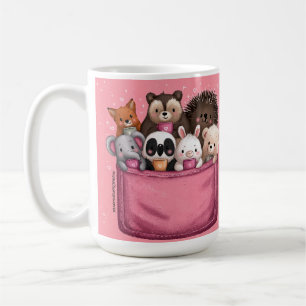 Cute Kawaii Animal Watercolor Illustration Coffee Mug