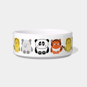 Cute kawaii animals medium personalized pet bowl
