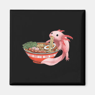 Cute Kawaii Anime Axolotl Japanese Ramen Noodles A Magnet