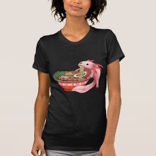 Cute Kawaii Anime Axolotl Japanese Ramen Noodles A T-Shirt