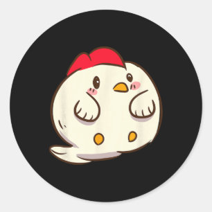 Cute Kawaii Anime - Chicken Chickens - Kawaii Japa Classic Round Sticker
