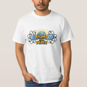 Cute Kawaii Atoms For Peace- Science Teach T-Shirt