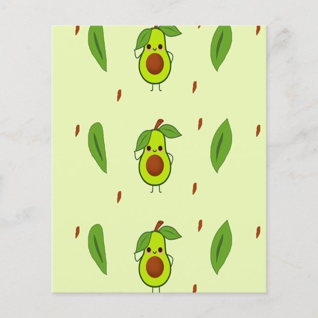 Cute kawaii avocado (Front)