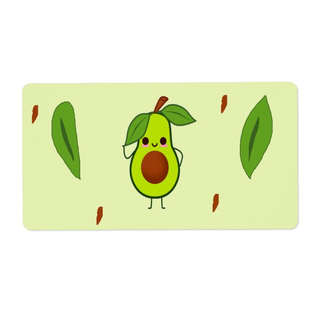 Cute kawaii avocado (Front)