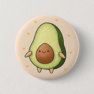 Cute Kawaii Avocado 6 Cm Round Badge