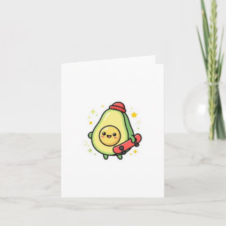 Cute Kawaii Avocado Baby Magnet. Card