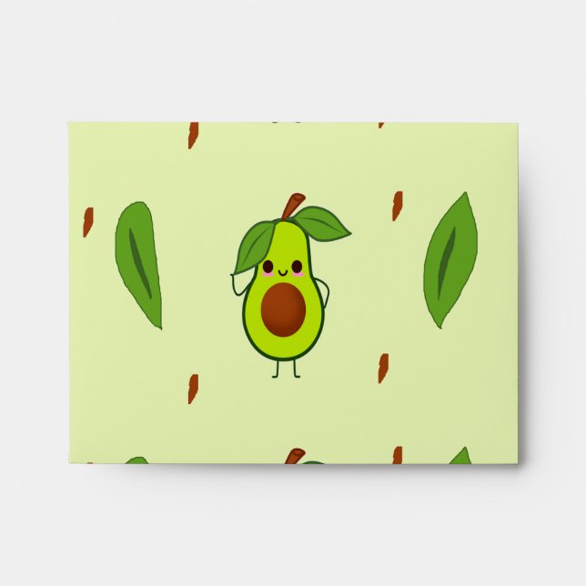 Cute kawaii avocado envelope (Front)
