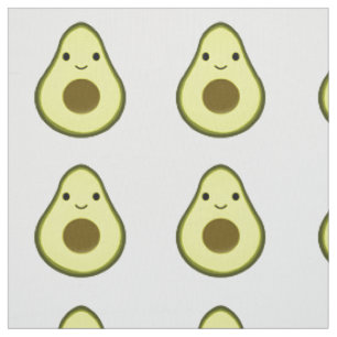 Cute Kawaii Avocado Fabric