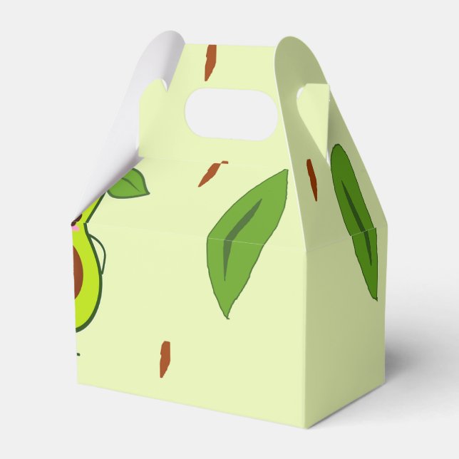 Cute kawaii avocado favour box (Front Side)